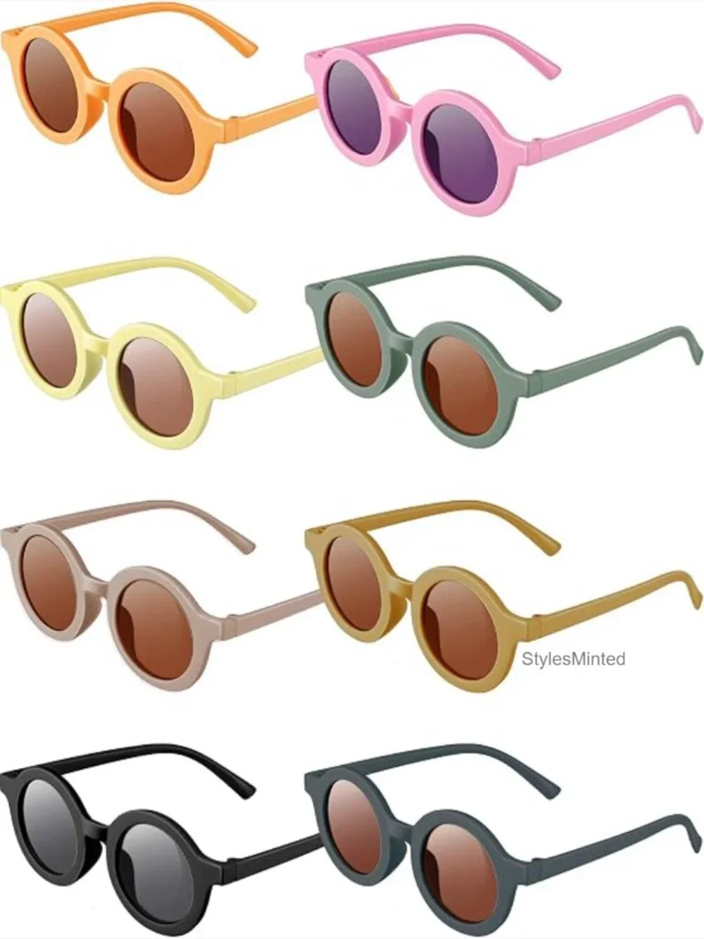 8 Pack Polarized Sunglasses for Kids Toddler 3-10 Baby Girl Boy